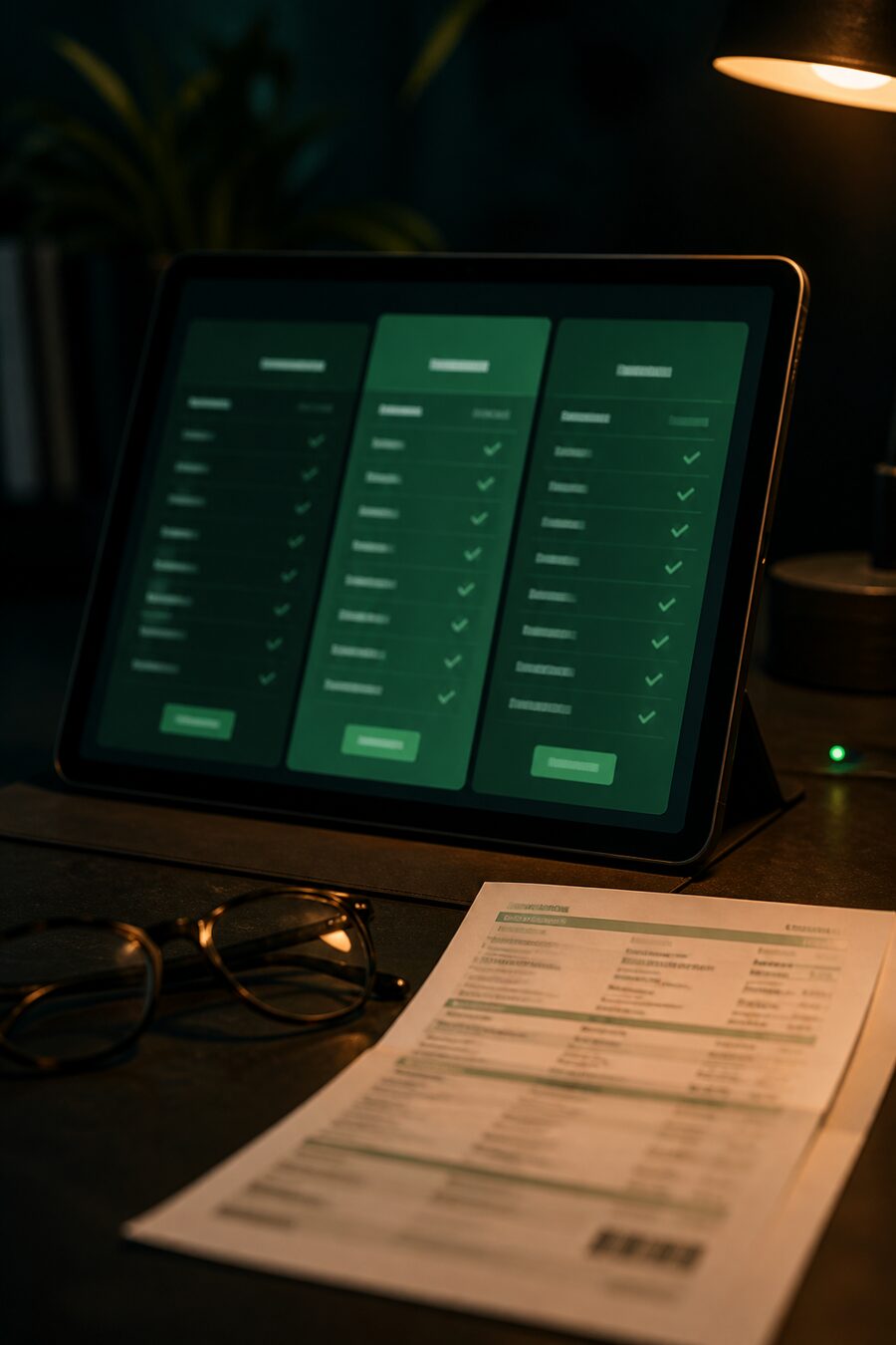 Plan cards rendered above a laptop screen