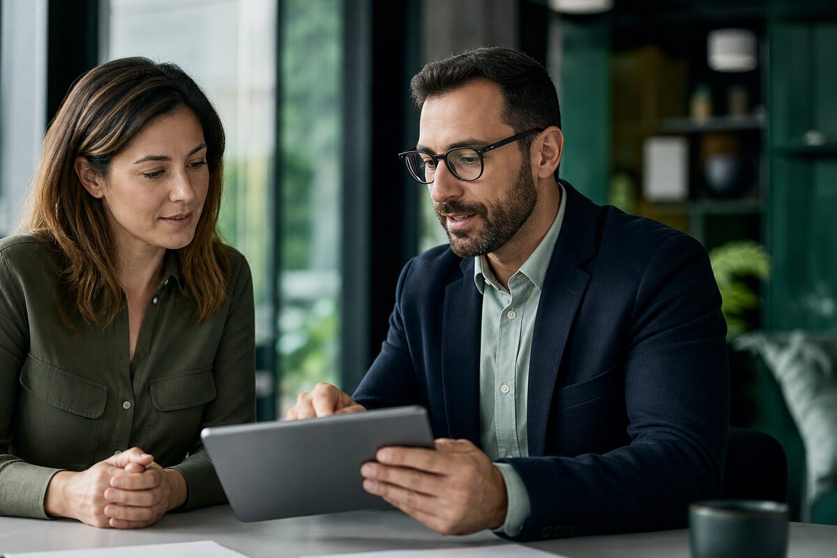 An agent working a client case from intake through enrollment