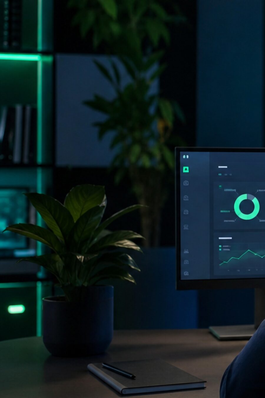An agency performance dashboard on multiple screens